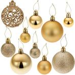2dekans | tectake - Set van 100 kerstballen goud - 403323, Diversen, Ophalen of Verzenden, Zo goed als nieuw