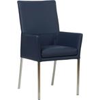 Leren eetkamerstoel Royal - Hermes Kobalt (blauw) - Poten, Huis en Inrichting, Stoelen, Blauw, Nieuw, Leer, Ophalen of Verzenden