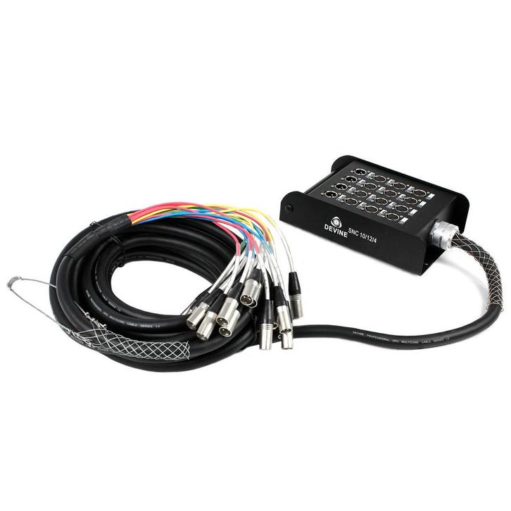Devine SNC-10-12-4 Stagesnake XLR multikabel 12-weg 10 meter, Audio, Tv en Foto, Audiokabels en Televisiekabels, Verzenden