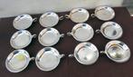 Krupp Berndorf - art deco - Set kommen (12) - Zilver Metaal
