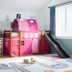 vidaXL Kinderhoogslaper met tunnel 80x200 cm massief, Huis en Inrichting, Slaapkamer | Bedden, Eenpersoons, Verzenden, Nieuw, 80 cm