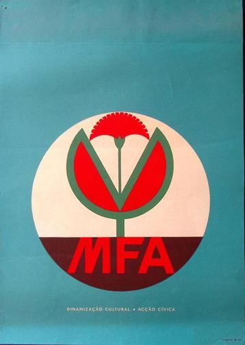 Een vintage poster van de MFA uit Portugal (lijst optie) beschikbaar voor biedingen