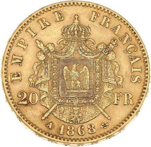 6,45 grams - Goud .900 - 20 Francs Napoleon III, Postzegels en Munten, Edelmetalen en Baren