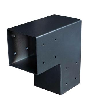 Paalverbinder vierkant schommel hoek(90º) 120x120mm zwart
