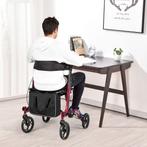 COSTWAY Aluminium Rollator Reisrollator Opvouwbaar Lichtgewi, Diversen, Verzenden, Zo goed als nieuw