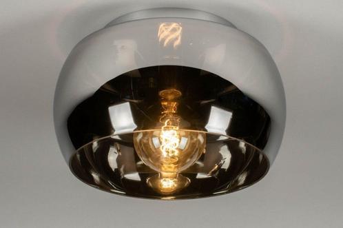 Rietveld Plafondlampen - Chroom - Glas, Huis en Inrichting, Lampen | Plafondlampen, Verzenden
