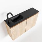 MONDIAZ TURE 80cm toiletmeubel washed oak. EDEN wastafel, Ophalen of Verzenden, Nieuw, Bad