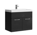 Badkamermeubel Montreal Set 01 60 x 35 cm Zwart Badmeubel, Huis en Inrichting, Badkamer | Badkamermeubels, Verzenden, Nieuw, Wastafelkast