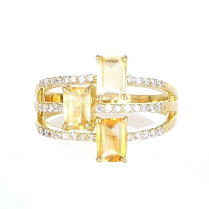 Zonder Minimumprijs - Ring - 18 karaat Geel goud Topaas -, Sieraden, Tassen en Uiterlijk, Ringen