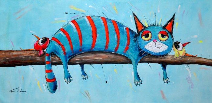 Piotr Piskorz - Lazy day XXL, Antiek en Kunst, Kunst | Schilderijen | Modern