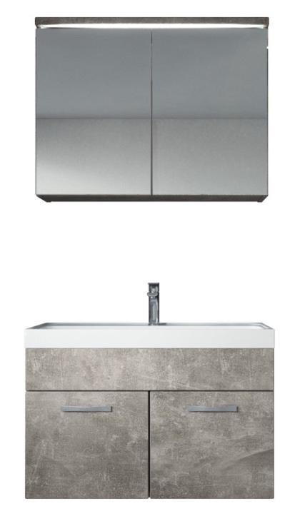 Badkamermeubel Set Paso 02 80 x 40 cm Beton Grijs Badmeubel, Huis en Inrichting, Badkamer | Badkamermeubels, Nieuw, Wastafelkast