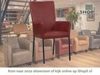 Leren eetkamerstoel Daily met armleuning - Granada Rouge, Huis en Inrichting, Stoelen, Nieuw, Leer, Ophalen of Verzenden, Rood