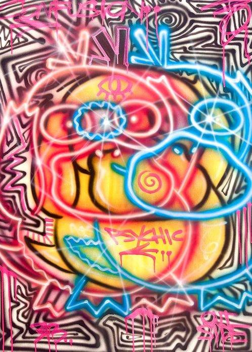 Outside313 - Psyduck - Pokemon Psychic, Antiek en Kunst, Kunst | Schilderijen | Modern