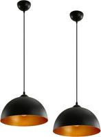 Hanglamp Industrieel - E27 Fitting - 2 stuks - Zwart - Jago, Verzenden, Zo goed als nieuw
