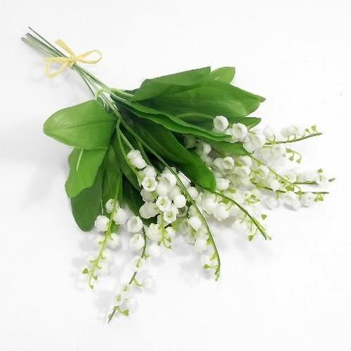 Lelietje van dalen 32cm. lily of the valley bundel white, Huis en Inrichting, Woonaccessoires | Kunstplanten en Kunstbloemen, Nieuw