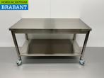 RVS Verrijdbare Werktafel Tafel Op Wielen 140 x 70 x 85 cm, Ophalen of Verzenden, Nieuw in verpakking