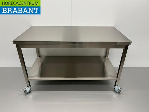 RVS Verrijdbare Werktafel Tafel Op Wielen 140 x 70 x 85 cm, Zakelijke goederen, Horeca | Keukenapparatuur, Nieuw in verpakking