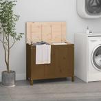 vidaXL Wasmand 88,5x44x76 cm massief grenenhout honingbruin, Verzenden, Nieuw