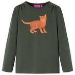 vidaXL Kindershirt met lange mouwen 116 kakikleurig, Verzenden, Nieuw