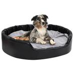 vidaXL Hondenmand 99x89x21 cm pluche en kunstleer zwart en, Dieren en Toebehoren, Honden-accessoires, Verzenden, Nieuw
