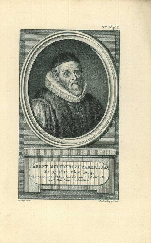 Portrait of Arent Meyndertsz Fabricius, Antiek en Kunst, Kunst | Etsen en Gravures