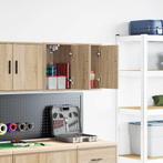 vidaXL Garagewandkasten 2 st Spaanplaat Sonoma eikenkleurig, Huis en Inrichting, Kasten | Stellingkasten, Verzenden, Nieuw