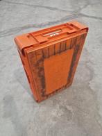Stapelbak 600x400x120mm met afwateringsgaten oranje,, Doe-het-zelf en Verbouw, Kratten en Dozen, Ophalen of Verzenden, Gebruikt