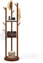 COSTWAY 360° draaibare kapstok van hout, kledingstandaard me, Verzenden, Zo goed als nieuw