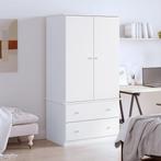 vidaXL Kledingkast ALTA 90x55x170 cm massief grenenhout wit, Huis en Inrichting, Kasten | Kledingkasten, Verzenden, Nieuw