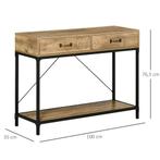 TRUUSK Bijzettafel Console Tafel Entreetafel Met 2 Lades En, Huis en Inrichting, Verzenden, Nieuw