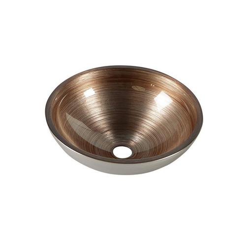 Waskom Sapho Murano Rond 40x14 cm Glas Koper, Doe-het-zelf en Verbouw, Sanitair, Overige typen, Nieuw, Ophalen of Verzenden