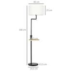 TRUUSK Staande Lamp, Staande Lamp Met Opbergruimte, 40 W Sta, Huis en Inrichting, Lampen | Vloerlampen, Verzenden, Nieuw
