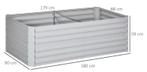 Stalen Verhoogd Bed 180x90x60cm voor Tuin, Balkon en Terras, Tuin en Terras, Bloembakken en Plantenbakken, Verzenden, Nieuw