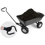 Tuinkar met kiepfunctie - 75 liter - staal - zwart, Tuin en Terras, Ophalen of Verzenden, Nieuw