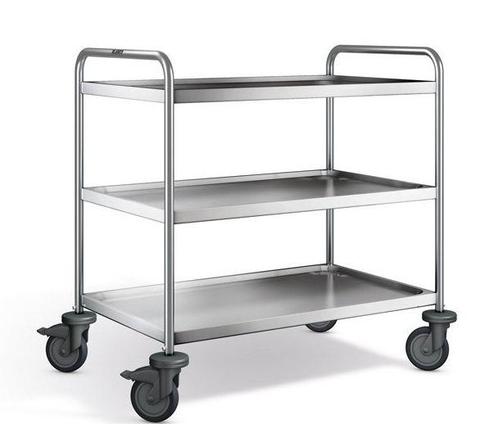 RVS serveerwagen | 3 plateaus | 100x65x95 cm B.PRO, Zakelijke goederen, Horeca | Meubilair en Inrichting, Verzenden