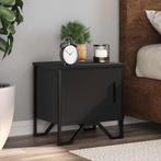 vidaXL Nachtkastjes 2 st 40x30x40 cm spaanplaat zwart, Minder dan 45 cm, Verzenden, Nieuw, Minder dan 55 cm
