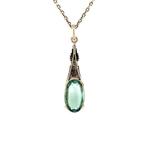 Gouden vintage hanger met saffier 14 krt, Ophalen of Verzenden, Nieuw