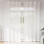 vidaXL Gordijnen voile met doorvoertules 2 st wit, Huis en Inrichting, Verzenden, Nieuw, Wit