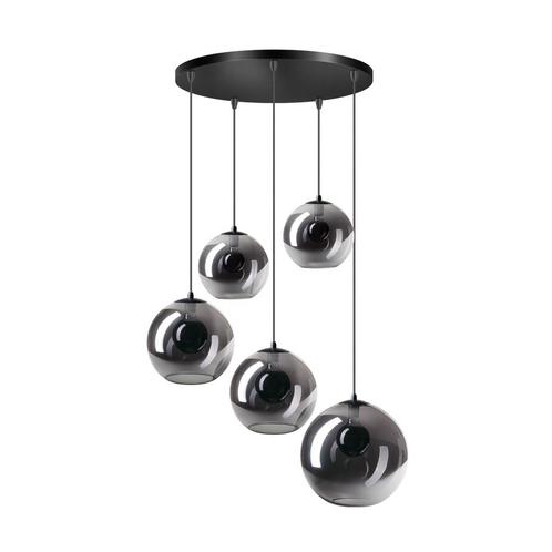 *WOONWINKEL* ETH Orb Trapse Hanglamp Met 5 Glasbollen, Huis en Inrichting, Lampen | Hanglampen, Nieuw, Verzenden