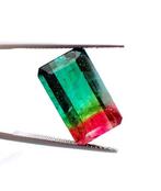 Tweekleurig Toermalijn - 9.39 ct - Antwerp Laboratory for, Sieraden, Tassen en Uiterlijk, Edelstenen, Nieuw