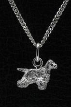 Zilveren Amerikaanse cocker spaniel met staart ketting ha..., Verzenden, Nieuw