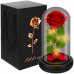 Ruhhy roos in glas – met LED-verlichting – luxe geschenk, Ophalen of Verzenden, Nieuw