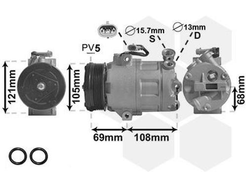 AIRCO COMPRESSOR VOOR OPEL ASTRA G 1998-2004 09174396, Auto-onderdelen, Airco en Verwarming, Nieuw, Ophalen of Verzenden