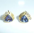 Oorbellen - 14 karaat Geel goud - 1.32ct. tw. Tanzaniet -, Nieuw