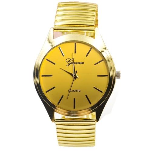 Fako® - Horloge - Rekband - Geneva - Ø 40mm - Goudkleurig, Sieraden, Tassen en Uiterlijk, Horloges | Dames, Verzenden