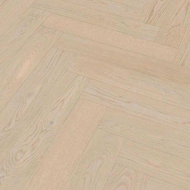 FLOER Hybride Hout Visgraat 5016 Wit Eiken Parketvloer, Huis en Inrichting, Stoffering | Vloerbedekking, Parket, Overige kleuren