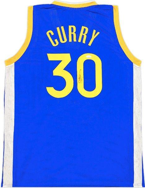 NBA - Stephen Curry - Autograph - Blauw op maat gemaakt, Verzamelen, Overige Verzamelen