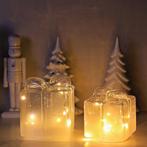 LUCOZA Kerst Glazen Geschenkdozen met LED Verlichting | Set, Diversen, Nieuw