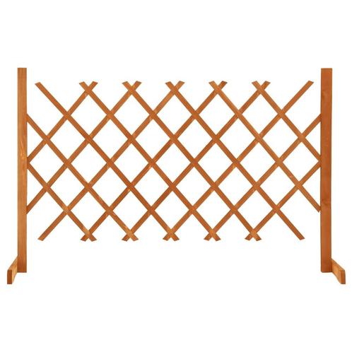 vidaXL Tuinlatwerk 120x90 cm massief vurenhout oranje, Tuin en Terras, Schuttingen, Nieuw, Hout, Minder dan 1 meter, Verzenden