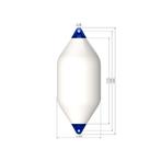 Bieden: Polyform F11 white heavy duty fender 145 x 60 cm, Watersport en Boten, Ophalen of Verzenden, Nieuw